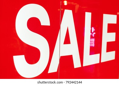 Red sale banner with text. Big promotion advertising label. - Shutterstock ID 792442144