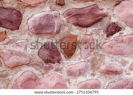 Red Sandstone Masonry Wall – Rustic Natural Stone Background