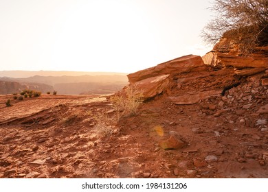 Red Sandstone Rocks In A Canyon In Page, Arizona