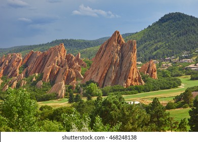 Red sandstone in Roxborough State Park in Colorado