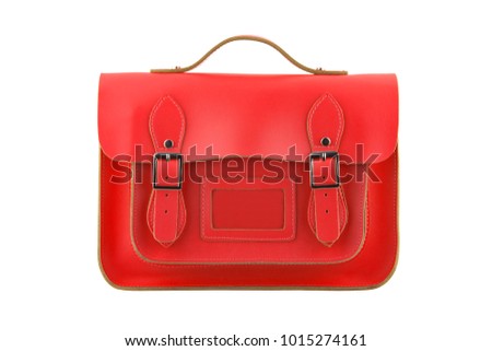 Red Satchel isolated on a white background