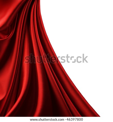 Red Satin Border.Isolated on white