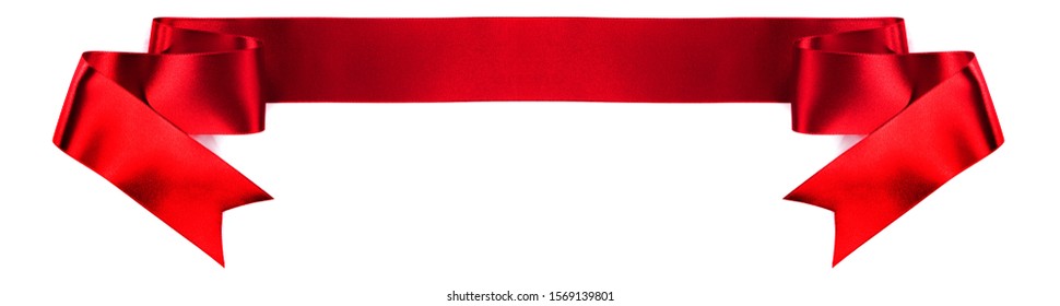 Red Satin Ribbon Banner Isolated On Stock Photo 1569139801 | Shutterstock