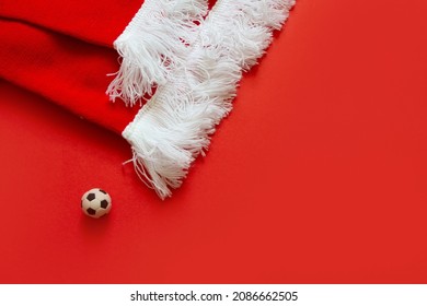 Red Scarf For Football Suppoter Red Color Team