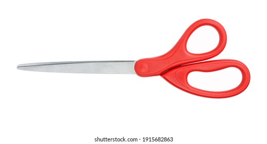 Red scissors isolated on white background - Shutterstock ID 1915682863
