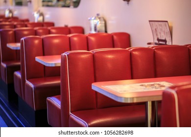 Red Seats In A American Restaurant