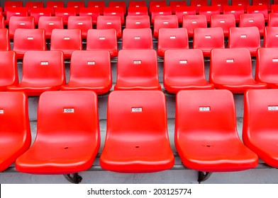 Red Seats At The Stadium