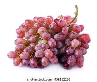 Red Seedless Grapes Isolated On White Background