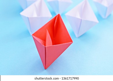 Group White Paper Ship One Direction Stock Photo (Edit Now) 1121086322