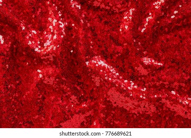 Red Sequin Texture Background