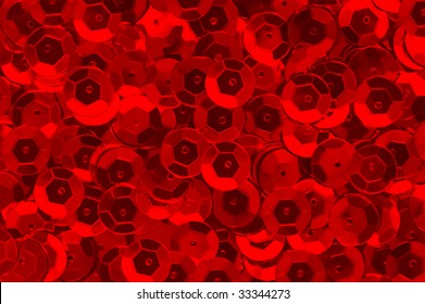 Red Sequins Background