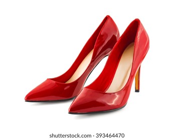 Red Shoes Isolated On White Background