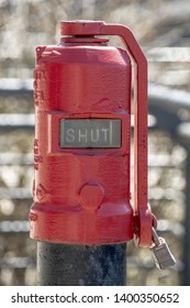 A Red Shut Off Valve