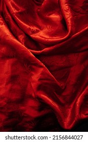 Red Silk Cloth Robe Material