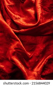 Red Silk Cloth Robe Material