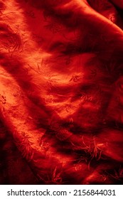 Red Silk Cloth Robe Material