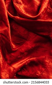 Red Silk Cloth Robe Material