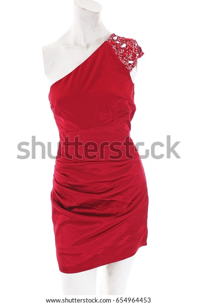 red silk dress mini