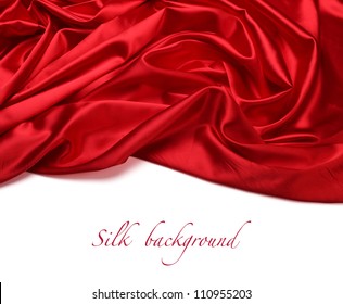 Red Silk Fabric Background