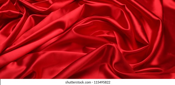 Red Silk Fabric Background