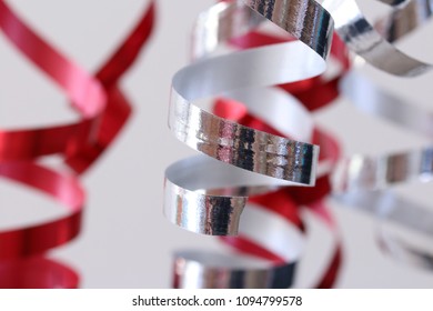 Red And Silver Streamers Party Decoration