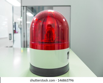 Red Siren/light In Factory.