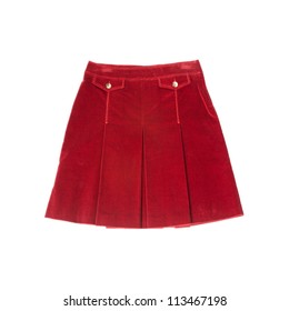 Red Skirt On White Background