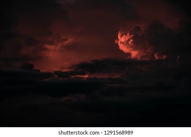 A red sky