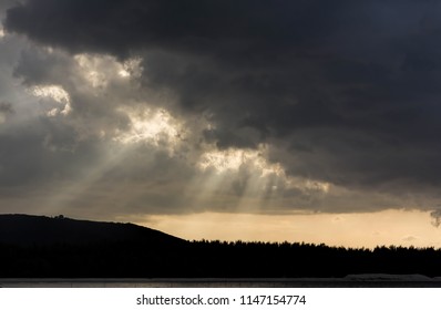 Red sky background