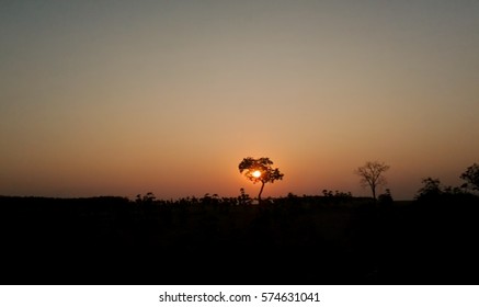 Red sky background