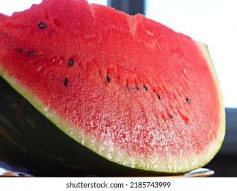 Red Slice Of Watermelon Close Up