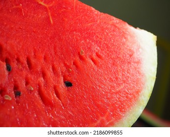 Red Slice Of Watermelon Close Up