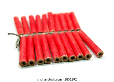 Red Small Firecrackers With Small Fuse