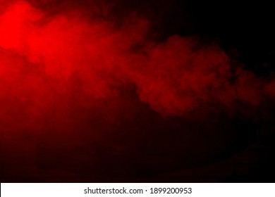 Red Smoke On Black Background