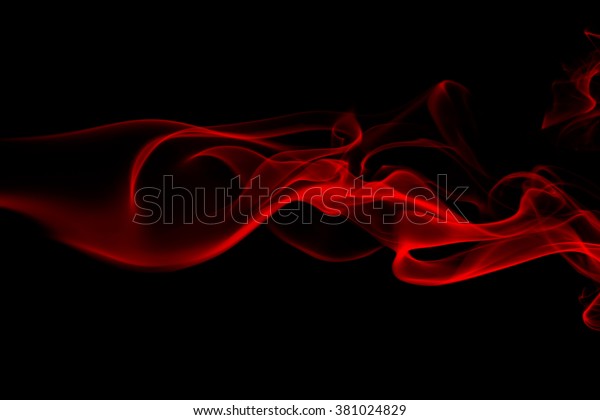 Red Smoke On Black Background Smoke Stock Photo Edit Now 381024829