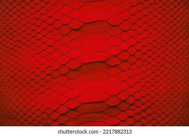 red snake skin background, python leather texture