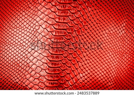Red snake skin texture pattern can see the surface details use for background