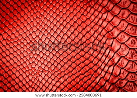 Red snake skin texture pattern can see the surface details use for background