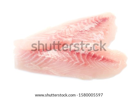 Red Snapper Fillets Isolated On White