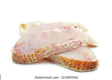 Red Snapper Fish Fillet Isolated On White Background