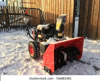 Red Snow Blower