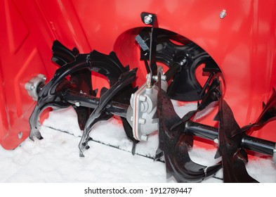 
Red Snow Blower. Black Rotor.