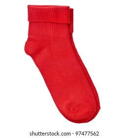Red Socks On White Background Stock Photo 97477562 | Shutterstock