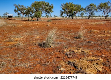 Red Soil Of The Out Back Of Australia Near The Queensland Border With The Northern Territory.