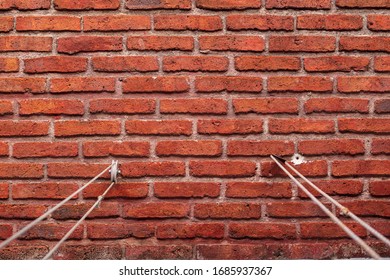 Red solid brick wall pattern