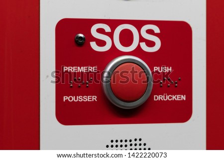 Red sos emergency help button