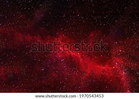 Red space nebula. Elements of this image were furnished by NASA. High quality photo