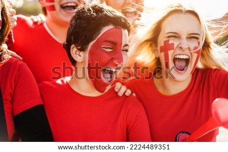 Similar – Image, Stock Photo spectator at stadium