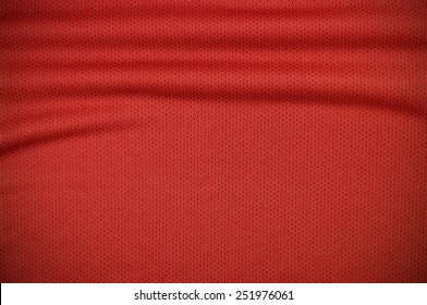 Red Sport Jersey Shirt Clothing Texture And Background