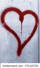 Red Spray Paint Heart
